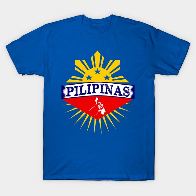 Pilipinas Design - Proud Pinoy Prints T-Shirt by blessedpixel